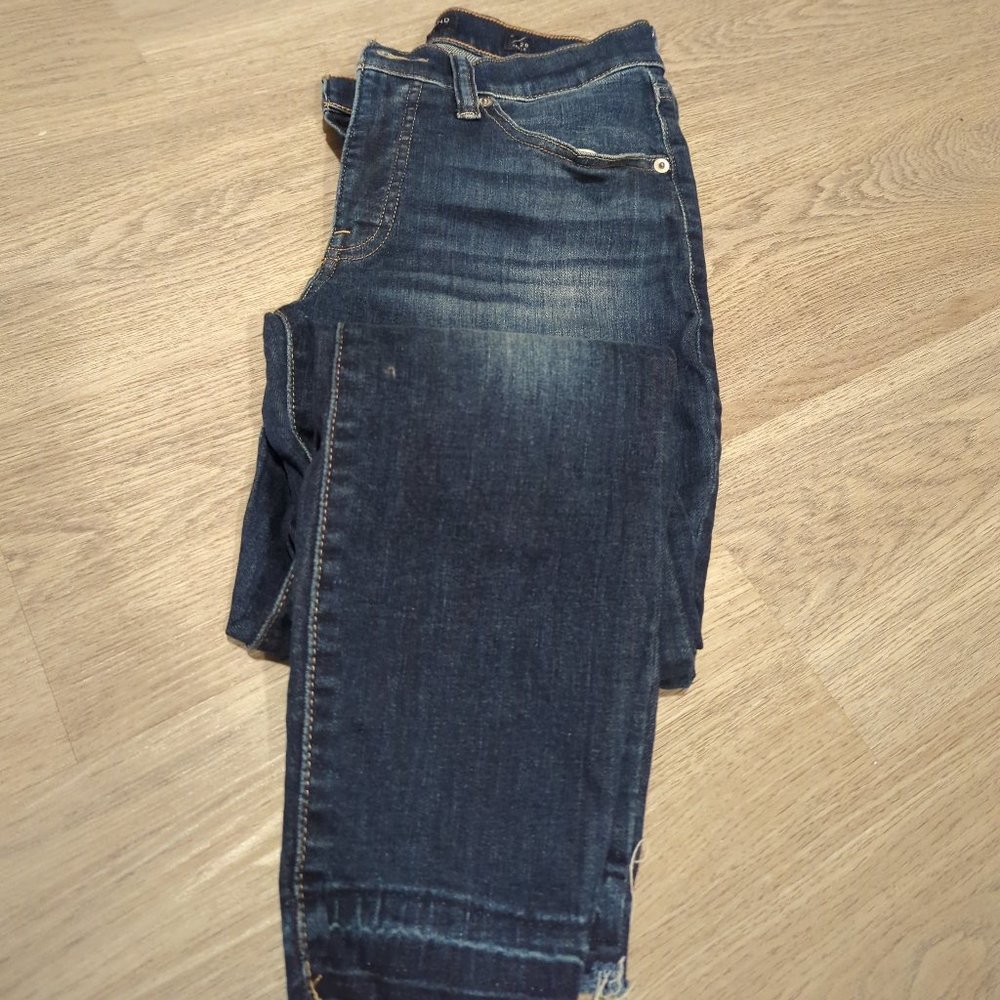 Lucky brand ava skinny raw hem dark wash jeans